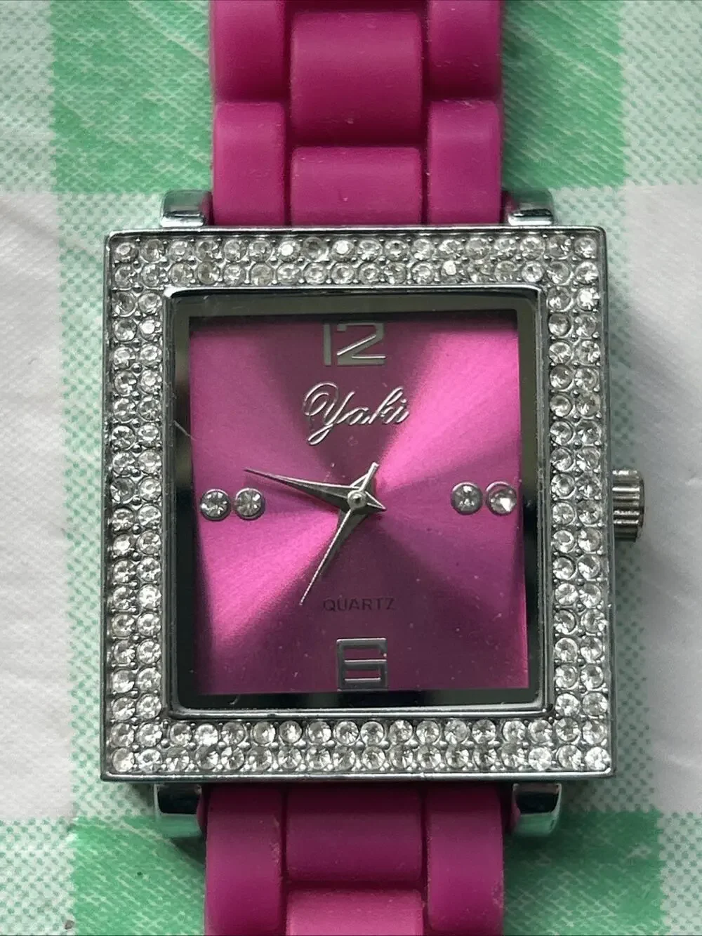 Yaki Silver Tone Pink Dial And Band Women’s Quartz Watch